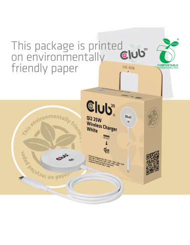 MOBILE CHARGER QI2 MAGSAFE/25W WH CAC-3026 CLUB3D