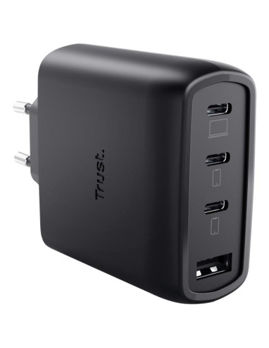 MOBILE CHARGER WALL MAXO 65W/4-PORT GAN BLACK 26067 TRUST