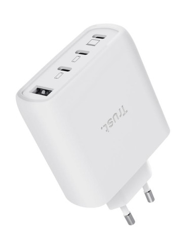 MOBILE CHARGER WALL MAXO 65W/4-PORT GAN WHITE 26068 TRUST