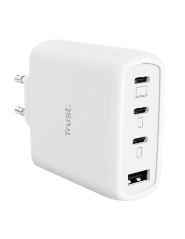 MOBILE CHARGER WALL MAXO 65W/4-PORT GAN WHITE 26068 TRUST