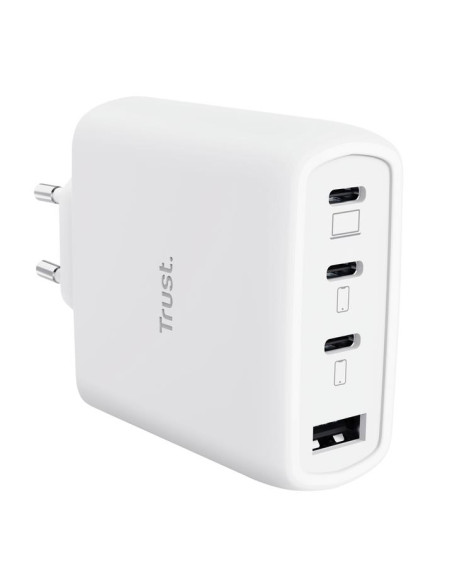MOBILE CHARGER WALL MAXO 65W/4-PORT GAN WHITE 26068 TRUST