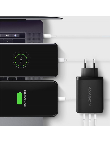 MOBILE CHARGER WALL USB 100W/GAN 3PORT ACU-DPQ100 AXAGON