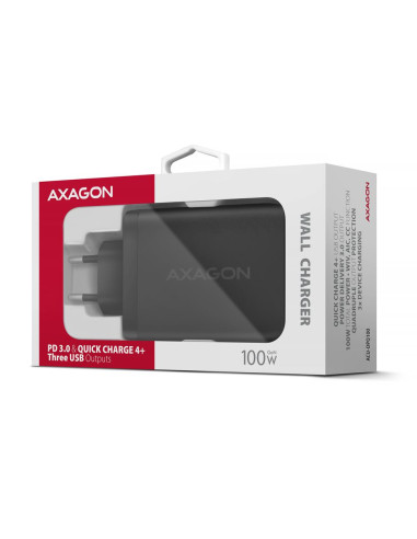 MOBILE CHARGER WALL USB 100W/GAN 3PORT ACU-DPQ100 AXAGON