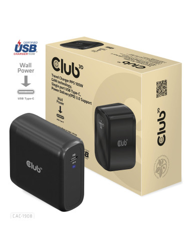 MOBILE TRAVEL CHARGER USB-C/100W CAC-1908EU CLUB3D