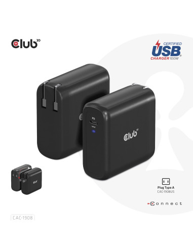 MOBILE TRAVEL CHARGER USB-C/100W CAC-1908EU CLUB3D