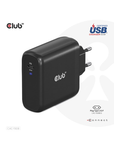 MOBILE TRAVEL CHARGER USB-C/100W CAC-1908EU CLUB3D