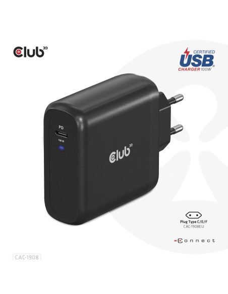 MOBILE TRAVEL CHARGER USB-C/100W CAC-1908EU CLUB3D