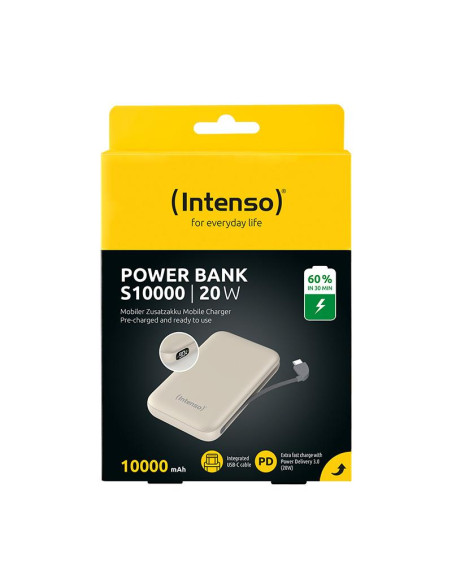POWER BANK USB 10000MAH/BEIGE S10000 7333031 INTENSO
