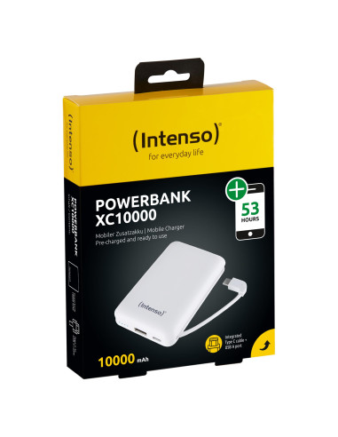 POWER BANK USB 10000MAH/WHITE XC10000 INTENSO