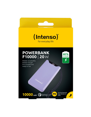 POWER BANK USB 10000MAH QC3.0/PURPLE F10000 7332033 INTENSO