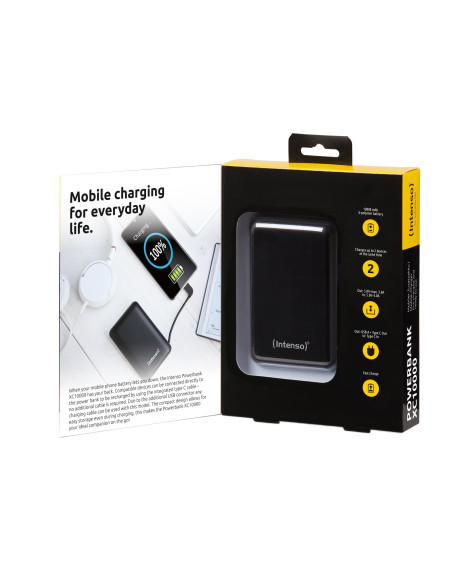 POWER BANK USB 10000MAH/BLACK XC10000 INTENSO