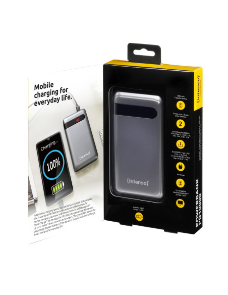 POWER BANK USB 10000MAH QC3.0/ANTHRACITE PD10000 INTENSO