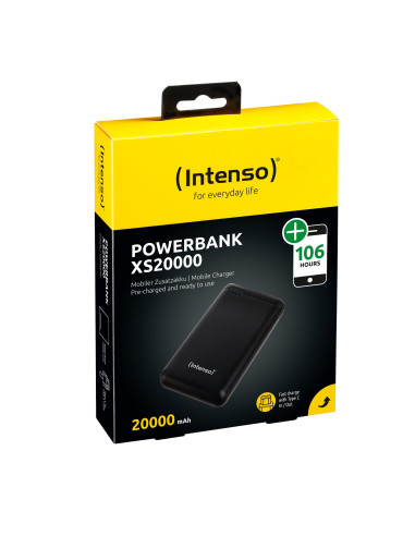 POWER BANK USB 20000MAH/BLACK XS20000 INTENSO