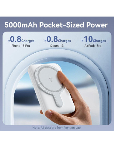 POWER BANK USB 5000MAH 20W/WHITE FHSW0 VENTION