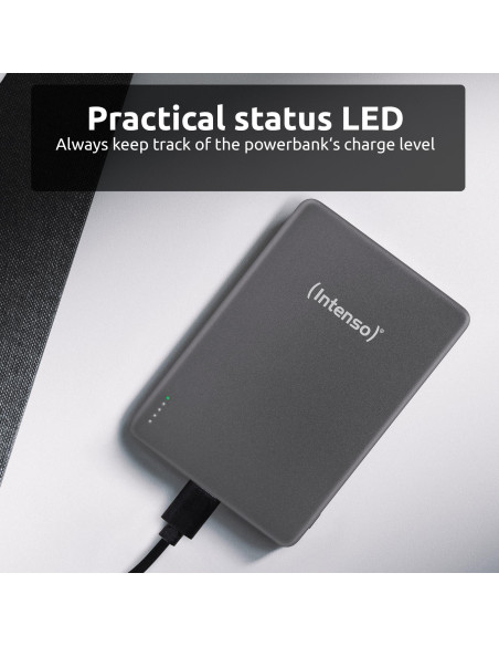 POWER BANK USB 5000MAH MAG/GREY 7344024 INTENSO