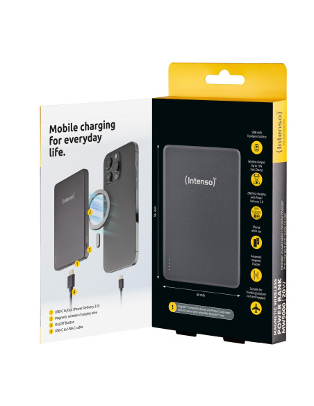 POWER BANK USB 5000MAH MAG/GREY 7344024 INTENSO