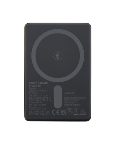 POWER BANK USB 5000MAH MAG/GREY 7344024 INTENSO