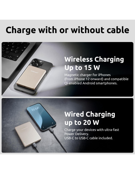 POWER BANK USB 5000MAH MAG/CHAMPAGNE 7344021 INTENSO