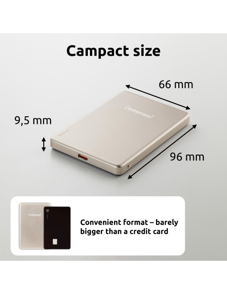 POWER BANK USB 5000MAH MAG/CHAMPAGNE 7344021 INTENSO