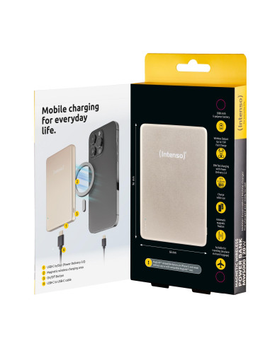 POWER BANK USB 5000MAH MAG/CHAMPAGNE 7344021 INTENSO