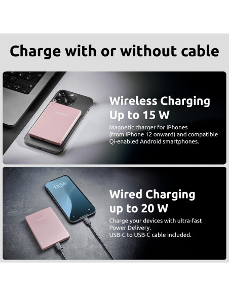 POWER BANK USB 5000MAH MAG/ROSE 7344023 INTENSO