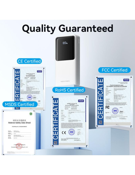 POWER BANK USB 20000MAH 22.5W/WHITE FHPW0 VENTION