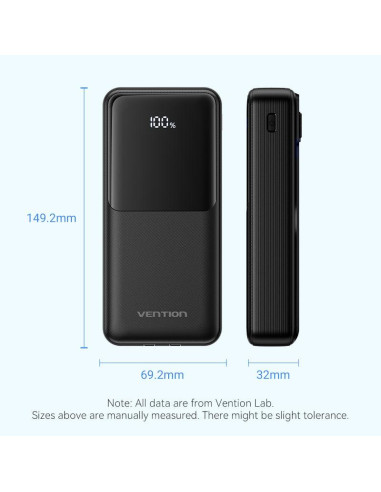 POWER BANK USB 20000MAH 22.5W/BLACK FHPB0 VENTION