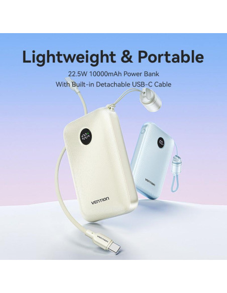 POWER BANK USB 10000MAH 22.5W/BLACK FKAB0-C VENTION