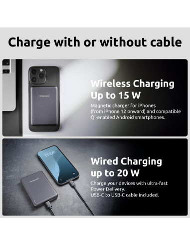POWER BANK USB 10000MAH MAG/GREY 7344034 INTENSO