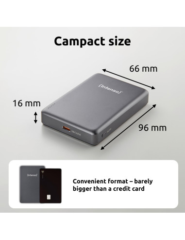 POWER BANK USB 10000MAH MAG/GREY 7344034 INTENSO