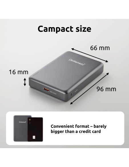 POWER BANK USB 10000MAH MAG/GREY 7344034 INTENSO
