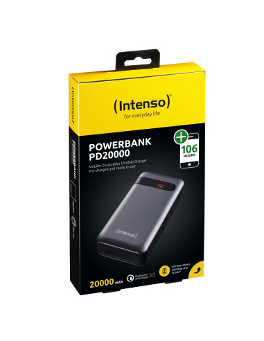 POWER BANK USB 20000MAH QC3.0/ANTHRACITE PD20000 INTENSO