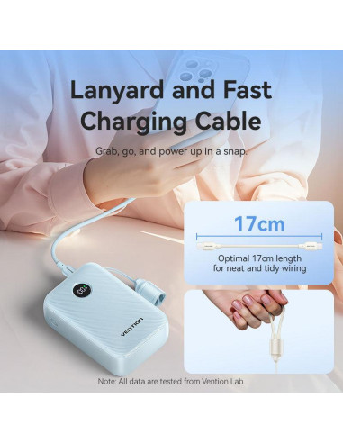 POWER BANK USB 20000MAH 22.5W/BLUE FKBL0-C VENTION