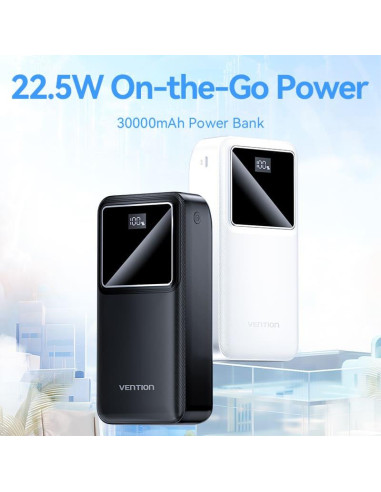 POWER BANK USB 30000MAH 22.5W/BLACK FHMB0 VENTION