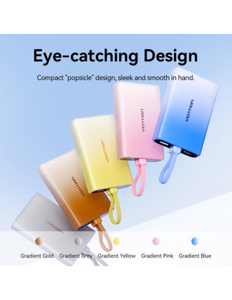 POWER BANK USB 10000MAH 22.5W/PINK FHZP0 VENTION