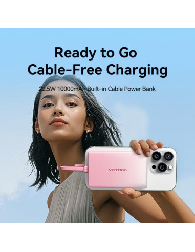 POWER BANK USB 10000MAH 22.5W/GRAY FHZM0 VENTION