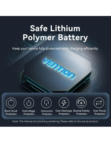 POWER BANK USB 10000MAH 35W/MINI GRAY FHEH0 VENTION