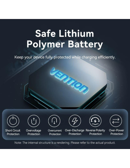 POWER BANK USB 10000MAH 35W/MINI GRAY FHEH0 VENTION