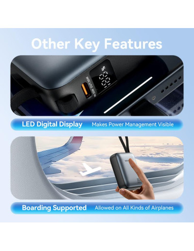 POWER BANK USB 10000MAH 35W/MINI GRAY FHEH0 VENTION