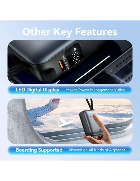 POWER BANK USB 10000MAH 35W/MINI GRAY FHEH0 VENTION