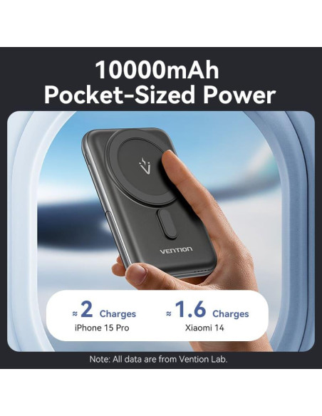 POWER BANK WRL 10000MAH 20W/MAGNETIC BLACK FHNB0 VENTION