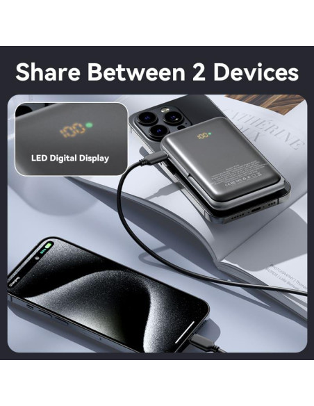 POWER BANK WRL 10000MAH 20W/MAGNETIC BLACK FHNB0 VENTION