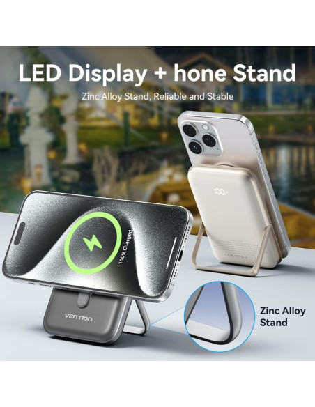 POWER BANK WRL 10000MAH 20W/MAGNETIC BLACK FHNB0 VENTION