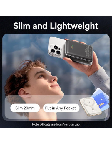 POWER BANK WRL 10000MAH 20W/MAGNETIC BLACK FHNB0 VENTION