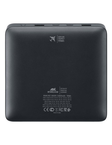POWER BANK USB 25800MAH/VA1091 RIVACASE