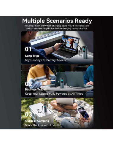 POWER BANK USB 20000MAH 165W/GRAY TFT DISPLAY FKFH0 VENTION