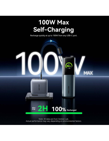 POWER BANK USB 27000MAH 200W/FKGH0 VENTION