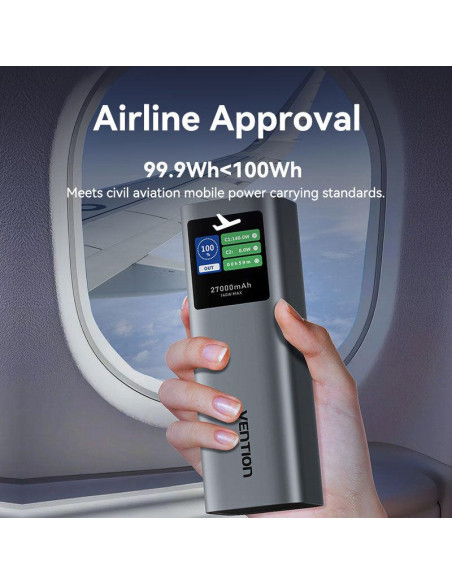 POWER BANK USB 27000MAH 140W/FKEH0 VENTION