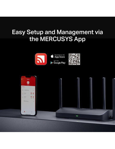 Wireless Router, MERCUSYS, Router, IEEE 802.11a/b/g, IEEE 802.11n, IEEE 802.11ac, IEEE 802.11ax, 3x2.5GbE, LAN WAN ports 1, Num