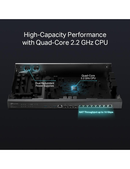 NET ROUTER 1G 8PORT VPN/OMADA ER8411 TP-LINK